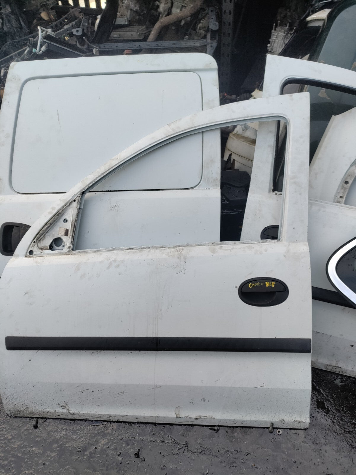 2007 VAUXHALL COMBO C NSF PASSENGER SIDE BARE DOOR WHITE