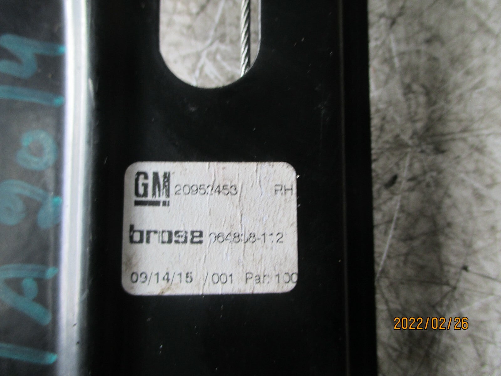 VAUXHALL INSIGNIA 2014 MK1 OSF FRONT DRIVER SIDE WINDOW REGULATOR MOTOR 20952453