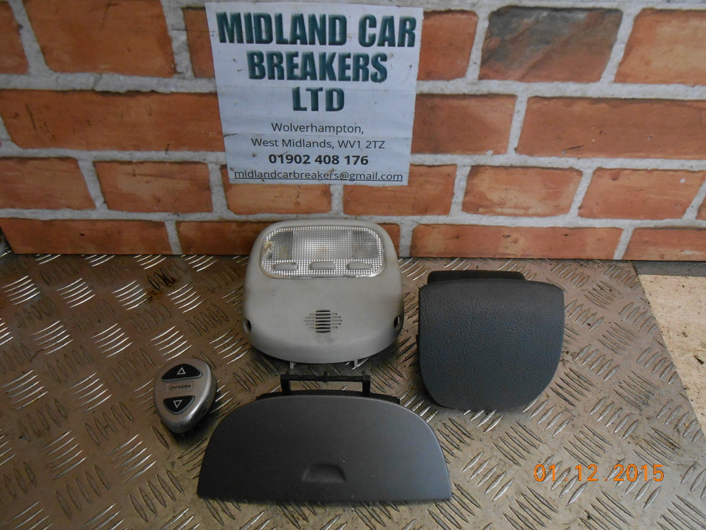 CITROEN C5 2005 INTERIOR LIGHT ASHTRAY STORAGE COMPARTMENT SUSPENSION SWITCH SET