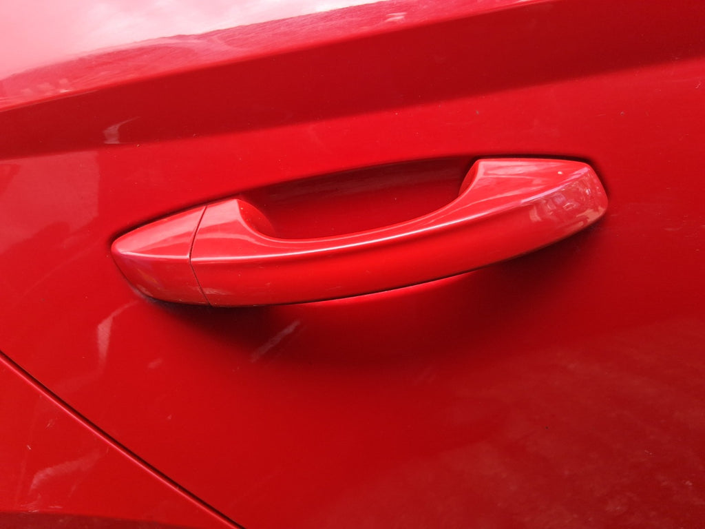 2019 SKODA FABIA MK3 NJ HATCHBACK OSR DRIVER SIDE REAR EXTERIOR DOOR HANDLE RED