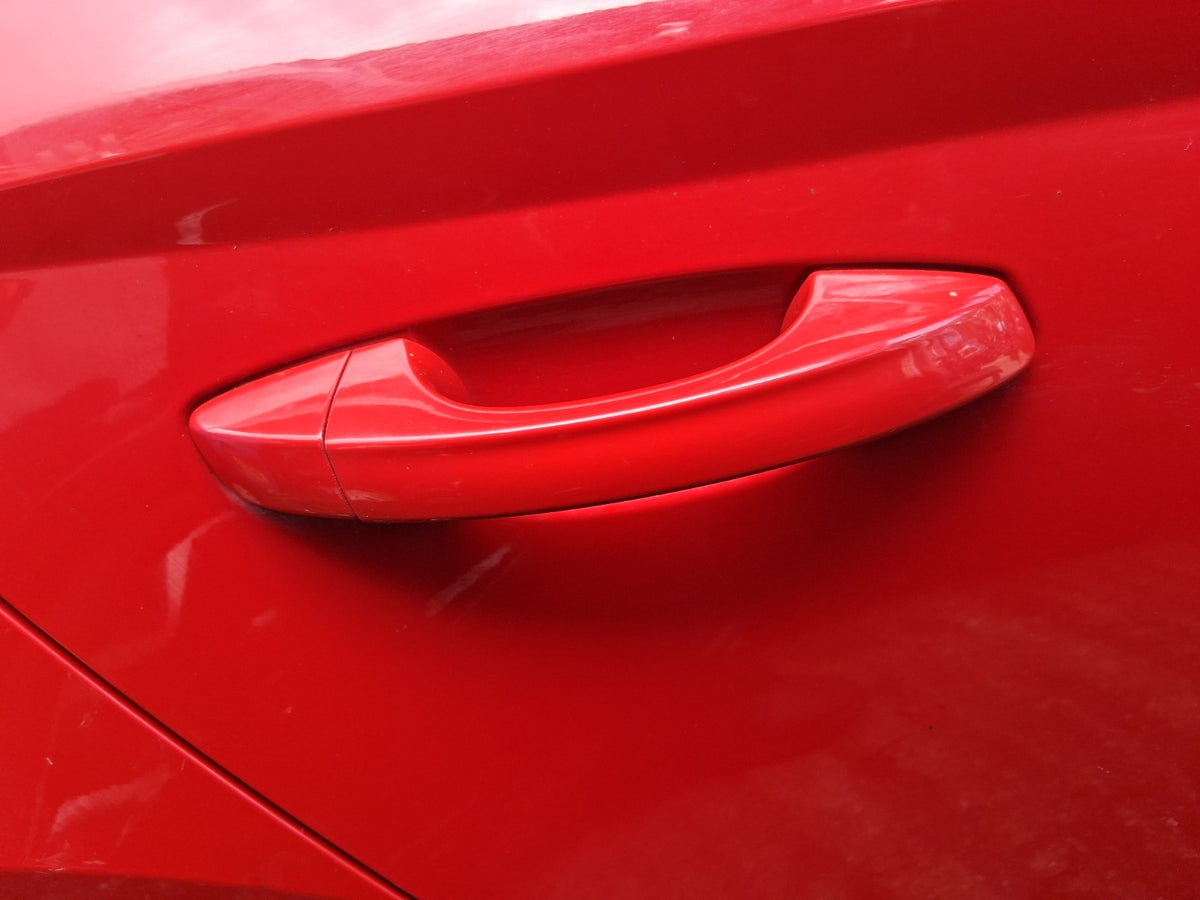2019 SKODA FABIA MK3 NJ HATCHBACK OSR DRIVER SIDE REAR EXTERIOR DOOR HANDLE RED