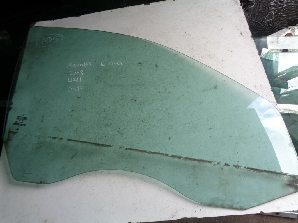 MERCEDES BENZ 2003 W211 OSF DRIVER SIDE FRONT DOOR WINDOW GLASS E143R001025