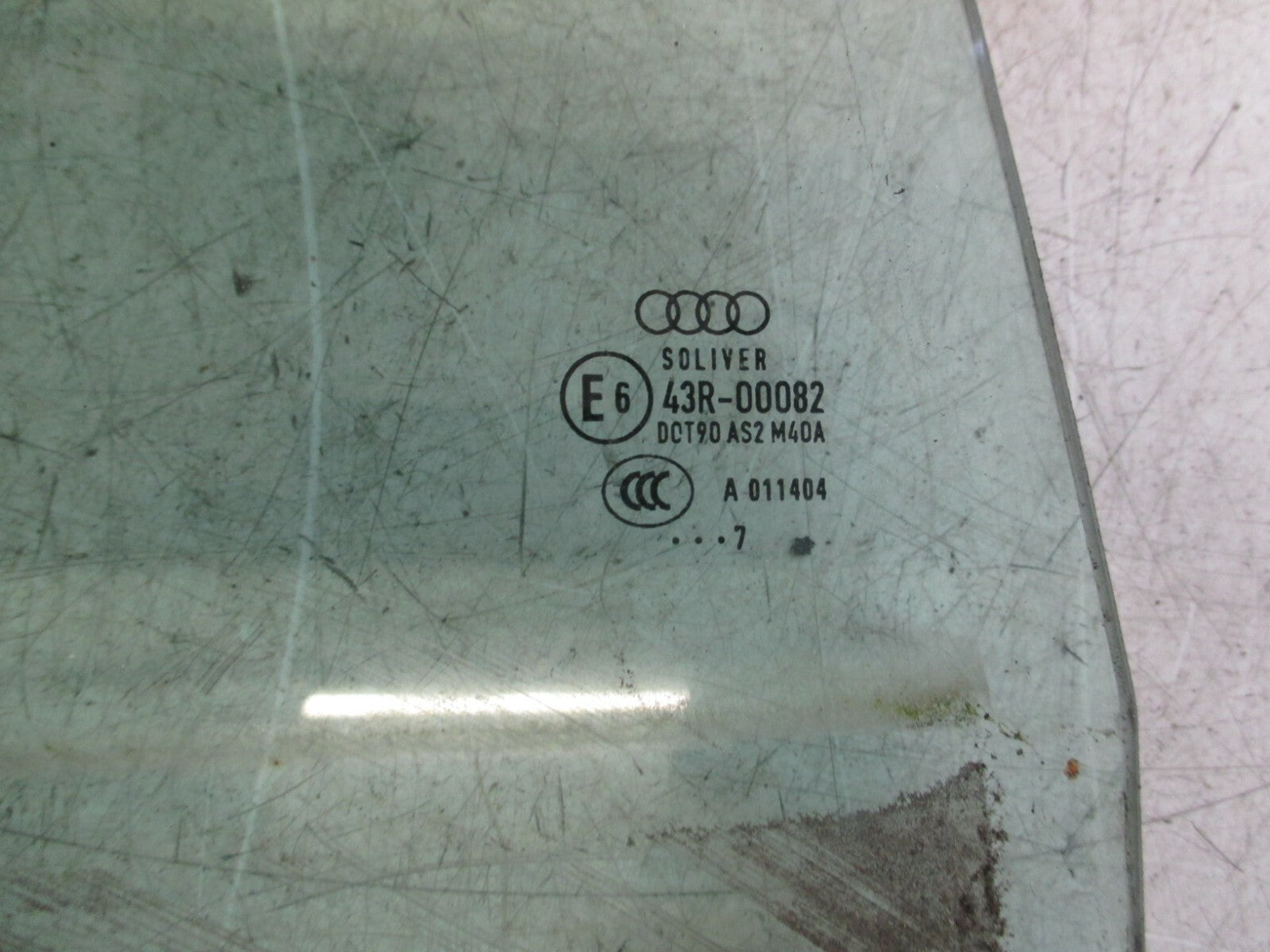 AUDI A6 2017 C7 OSR REAR DRIVER SIDE DOOR WINDOW GLASS