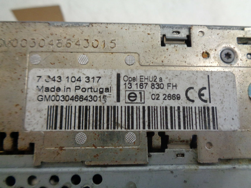 VAUXHALL MERIVA 2008 CD PLAYER RADIO STEREO HEAD UNIT 7643104317 13167830FH