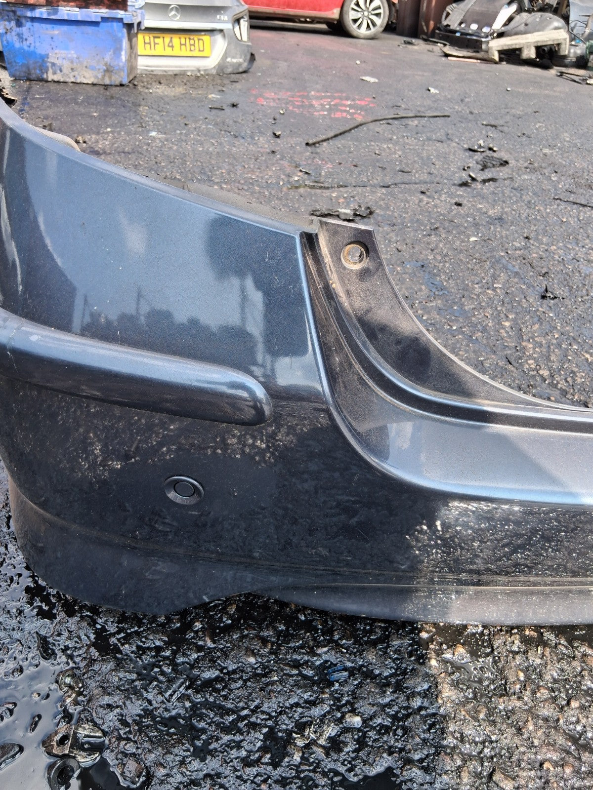 2007 HONDA JAZZ MK2 REAR COMPLETE BUMPER WITH PDC SENSORS BLUE