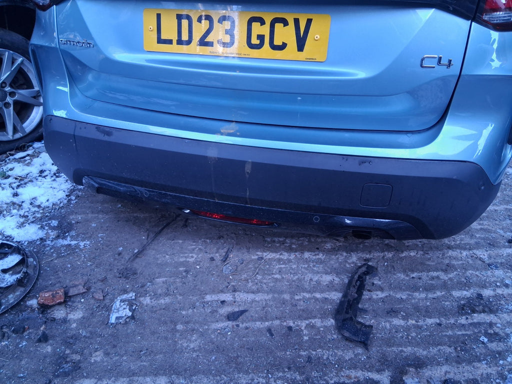 2023 CITROEN C4 MK3 REAR COMPLETE BUMPER WITH PDC SENSORS OLBIA BLUE EQN
