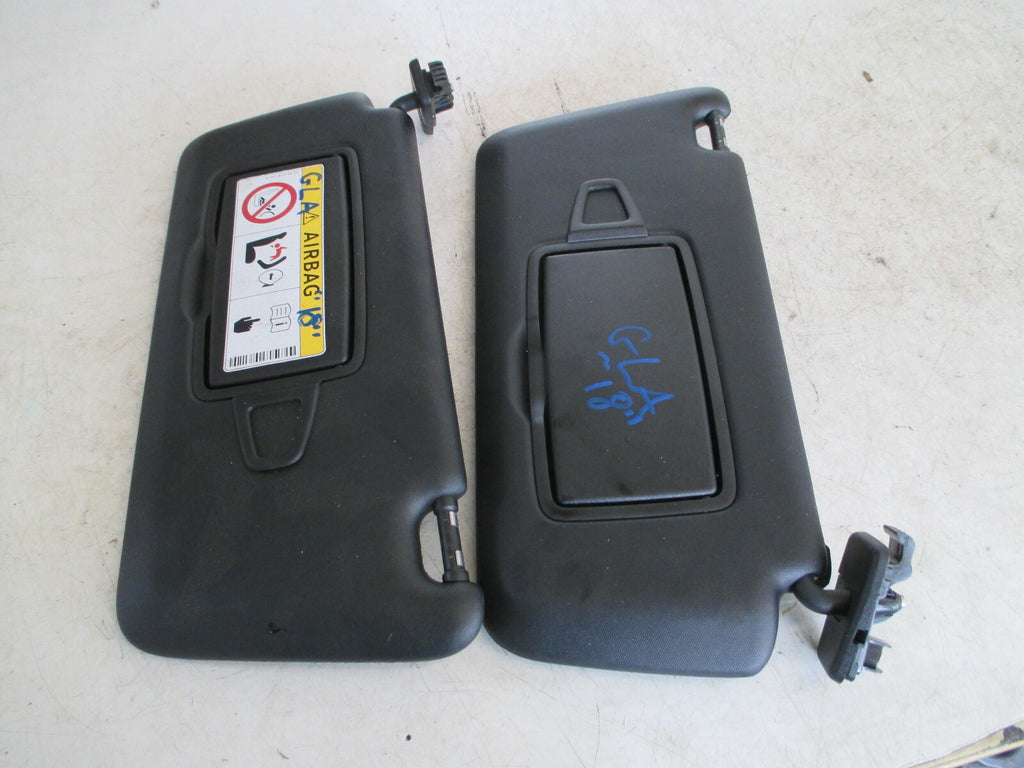 MERCEDES BENZ GLA 2018 X156 FRONT DRIVER + PASSENGER SUN VISOR PAIR BLACK