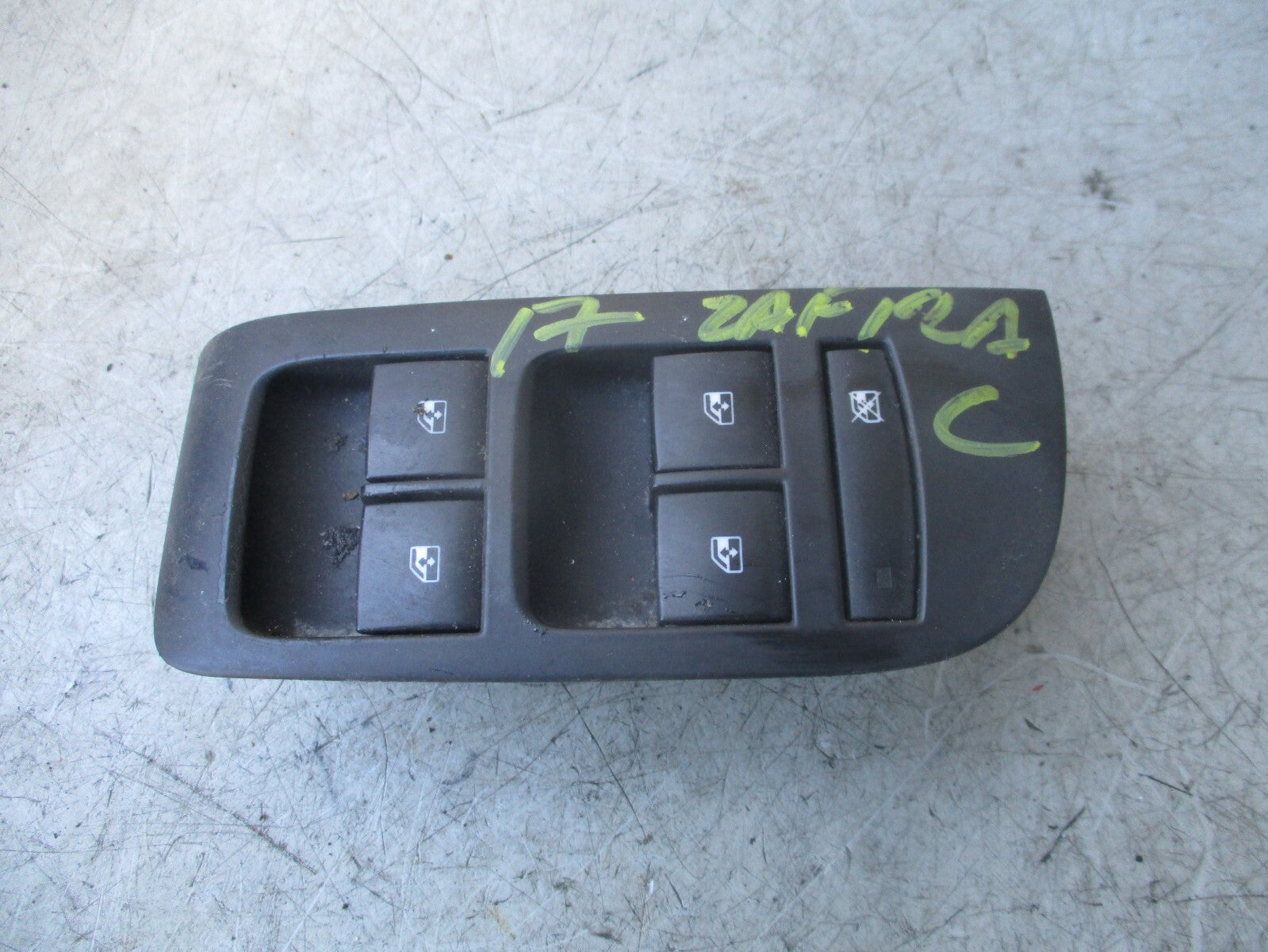 2016 VAUXHALL ZAFIRA C OSF DRIVER SIDE FRONT WINDOW CONTROL SWITCH 13408460