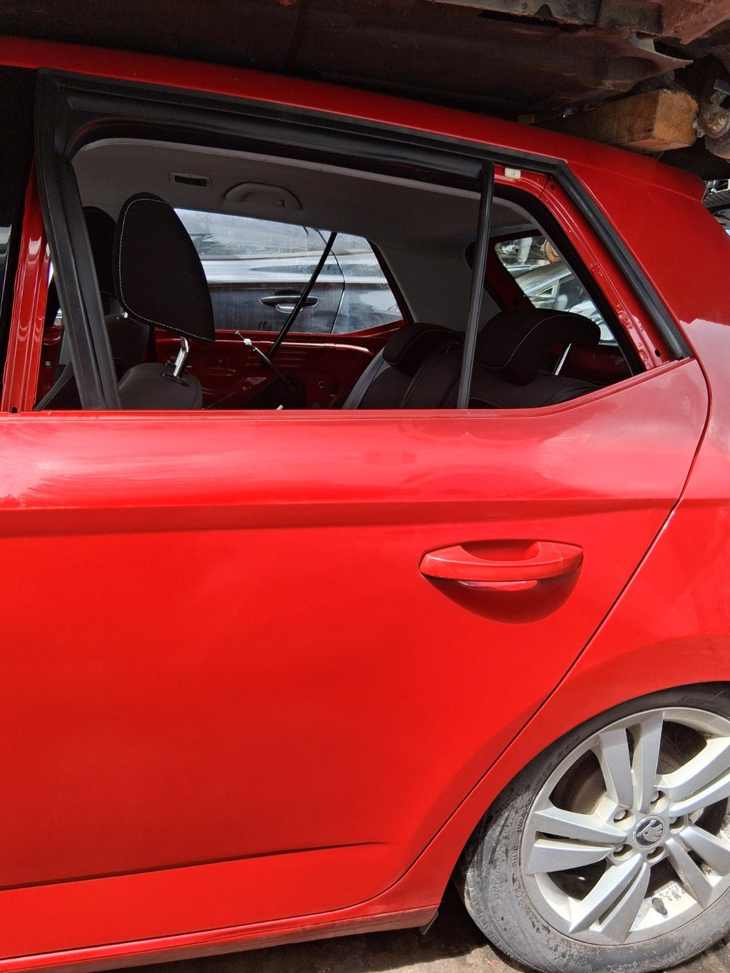 2019 SKODA FABIA MK3 NJ HATCHBACK NSR PASSENGER SIDE BARE DOOR CORRIDA RED F3K