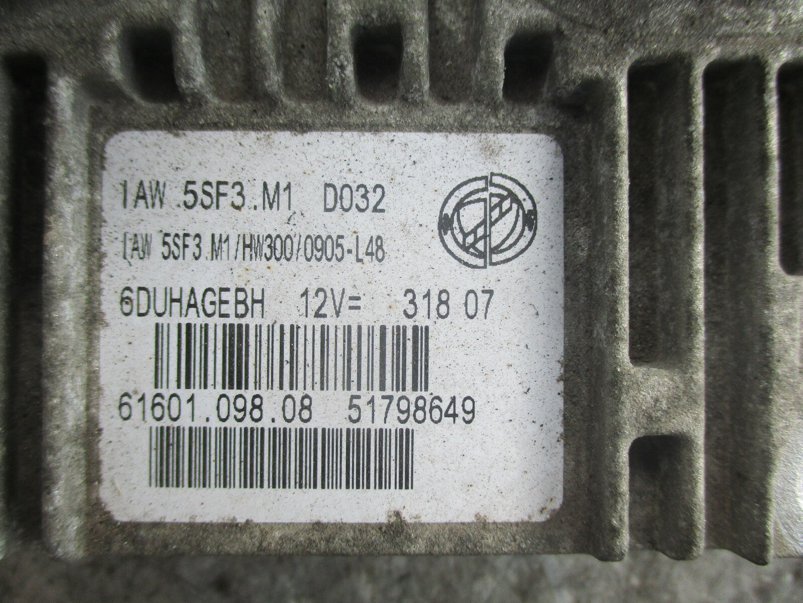 FIAT GRANDE PUNTO MK3 1.2 ENGINE CONTROL UNIT ECU MODULE 51798649