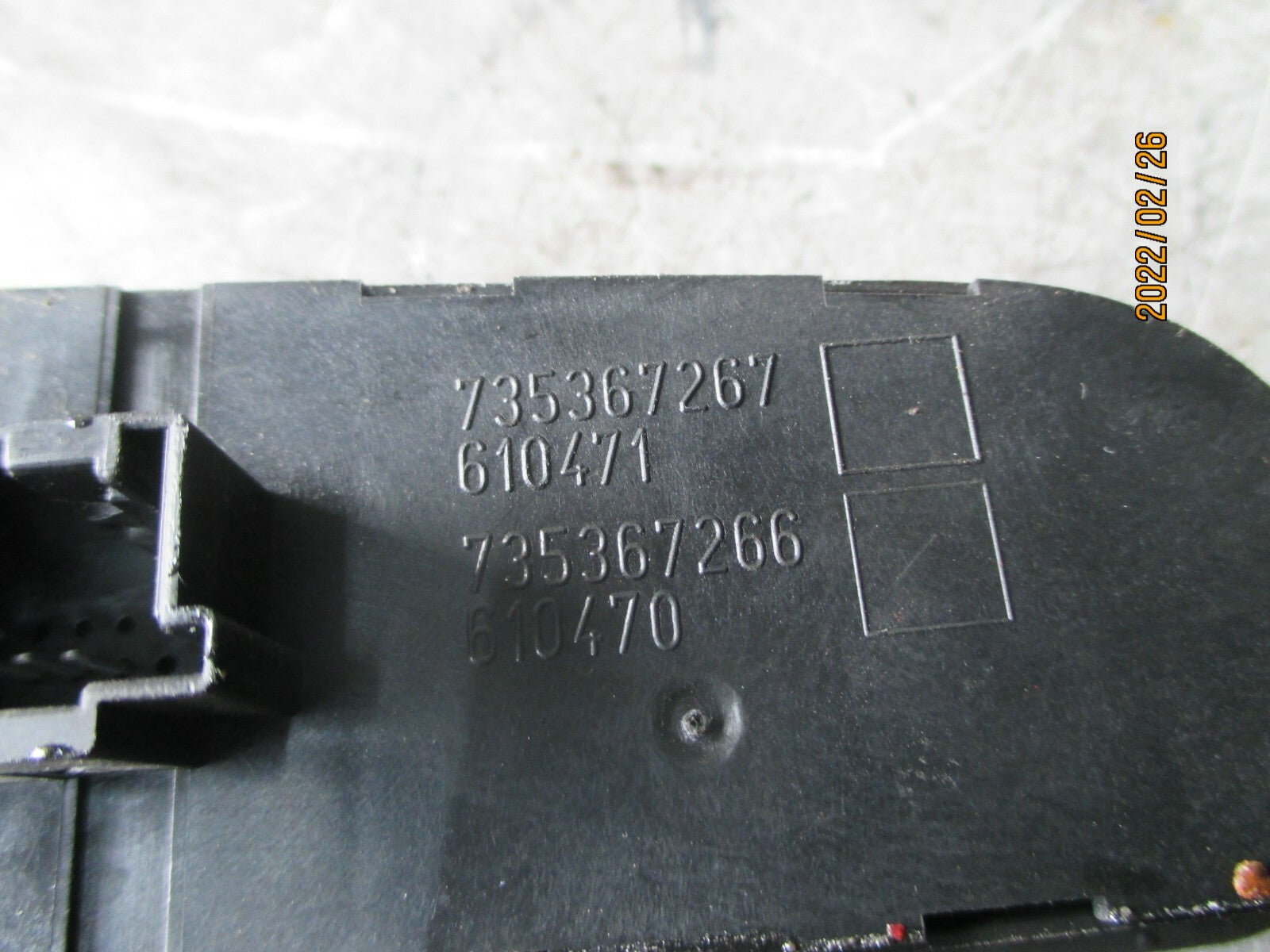 FIAT GRANDE PUNTO 2007 HEADLIGHT HEADLAMP SWITCH CONTROL 735367267