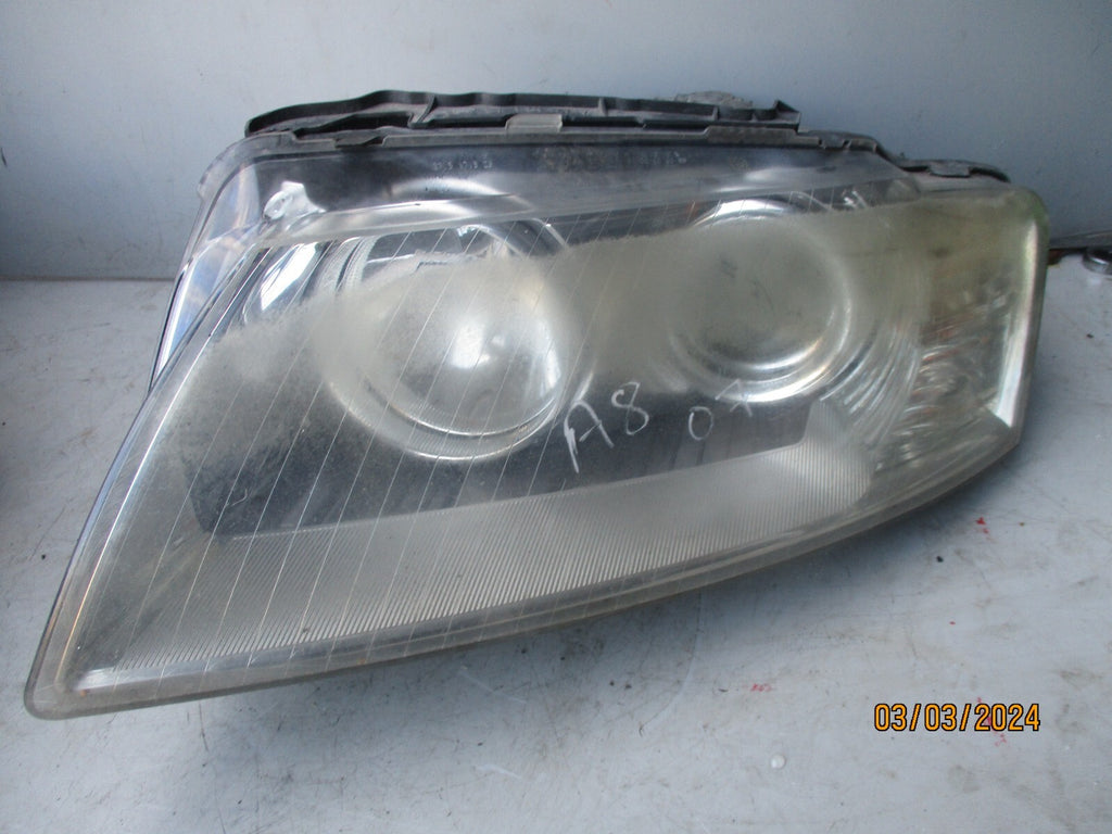 AUDI A8 2008 NSF PASSENGER SIDE FRONT HEADLIGHT HEADLAMP 4E0941003BN