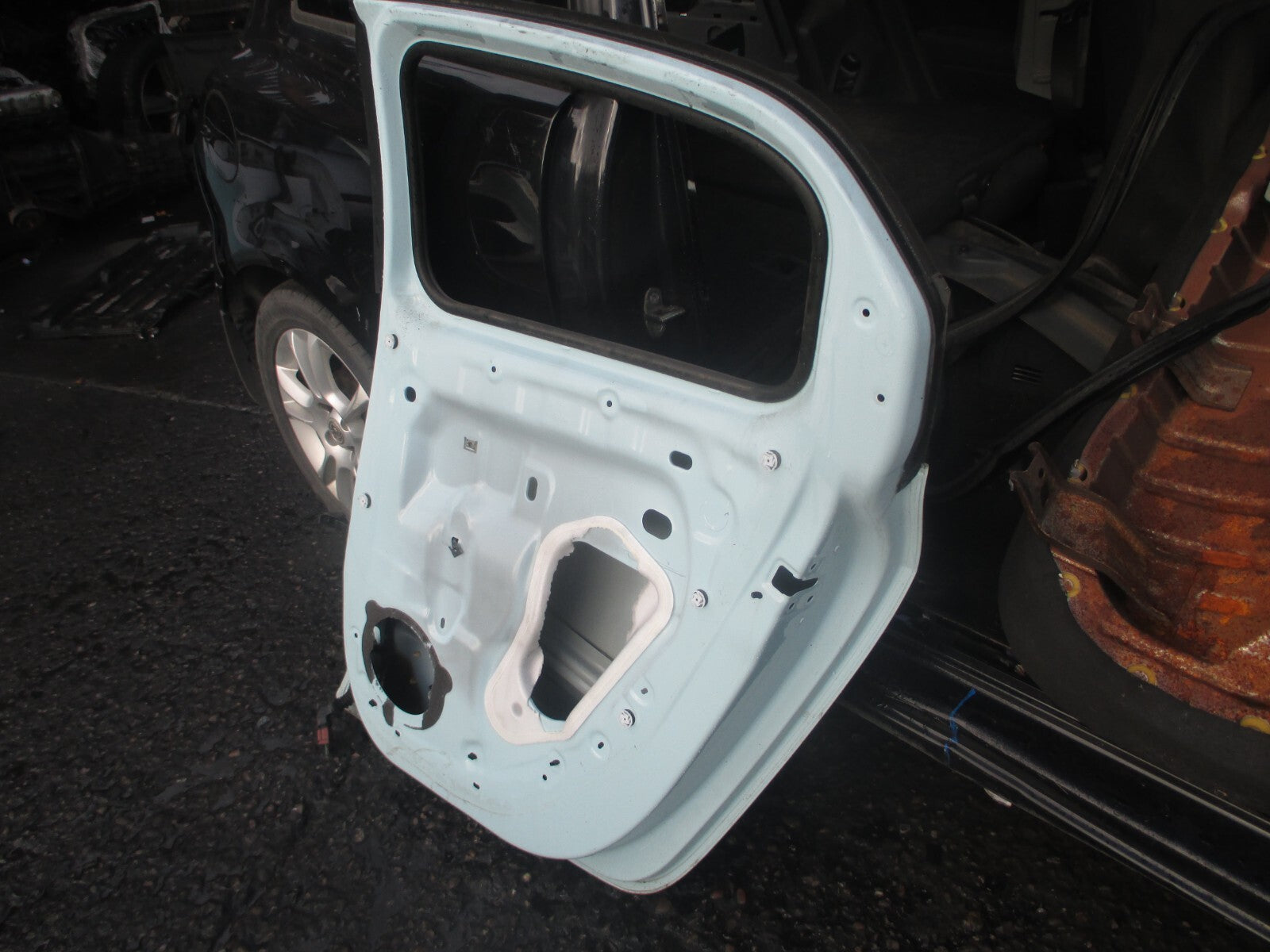 RENAULT TWINGO MK3 2017 OSR DRIVER SIDE REAR BARE DOOR LIGHT BLUE