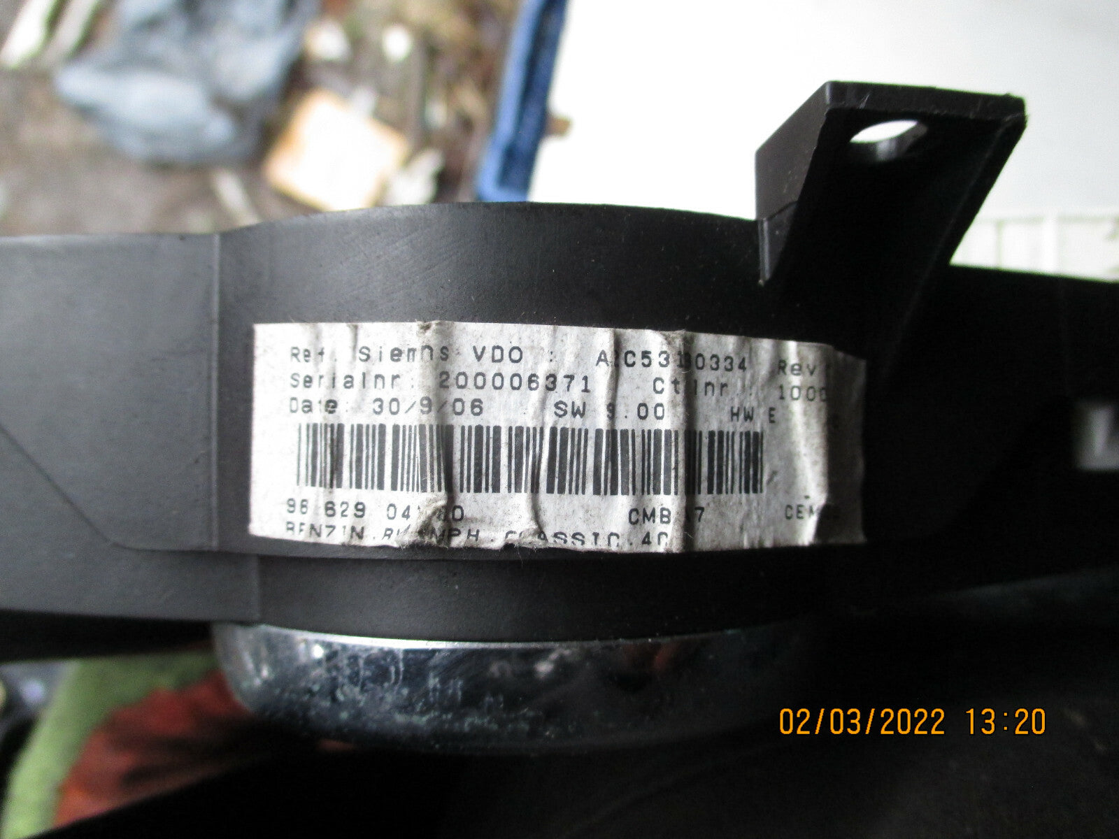 PEUGEOT 207 2006 1.4 & 1.6 CLOCKS SPEEDO INSTRUMENT CLUSTER 9662904180       ---