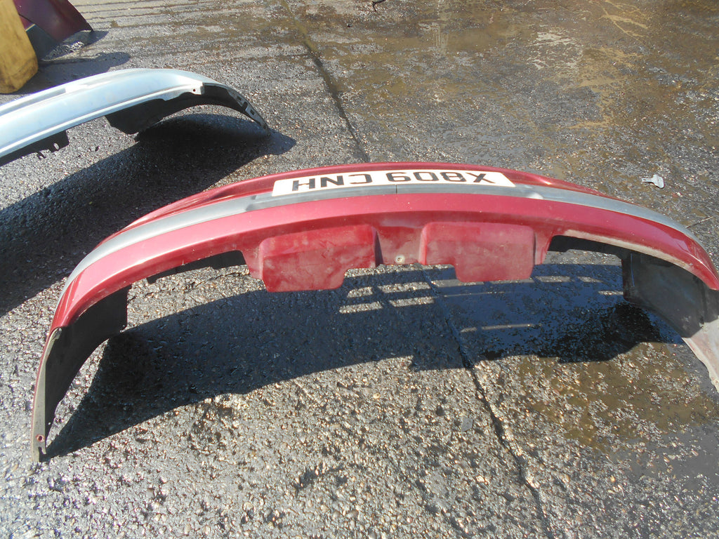 RENAULT SCENIC MK1 2000 FRONT BUMPER & FOG LIGHTS BURGUNDY