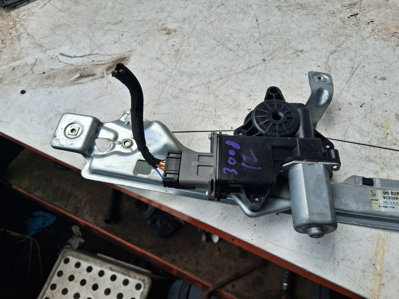 2012 PEUGEOT 3008 MK1 OSR DRIVER SIDE REAR WINDOW MOTOR REGULATOR 9682808680