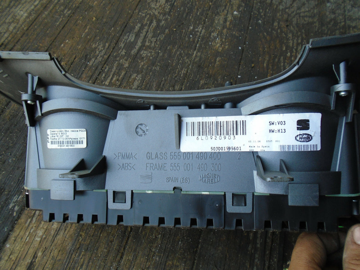 SEAT IBIZA MK3 2006 1.2 PETROL SPEEDOMETER INSTRUMENT CLUSTER 6L0920903