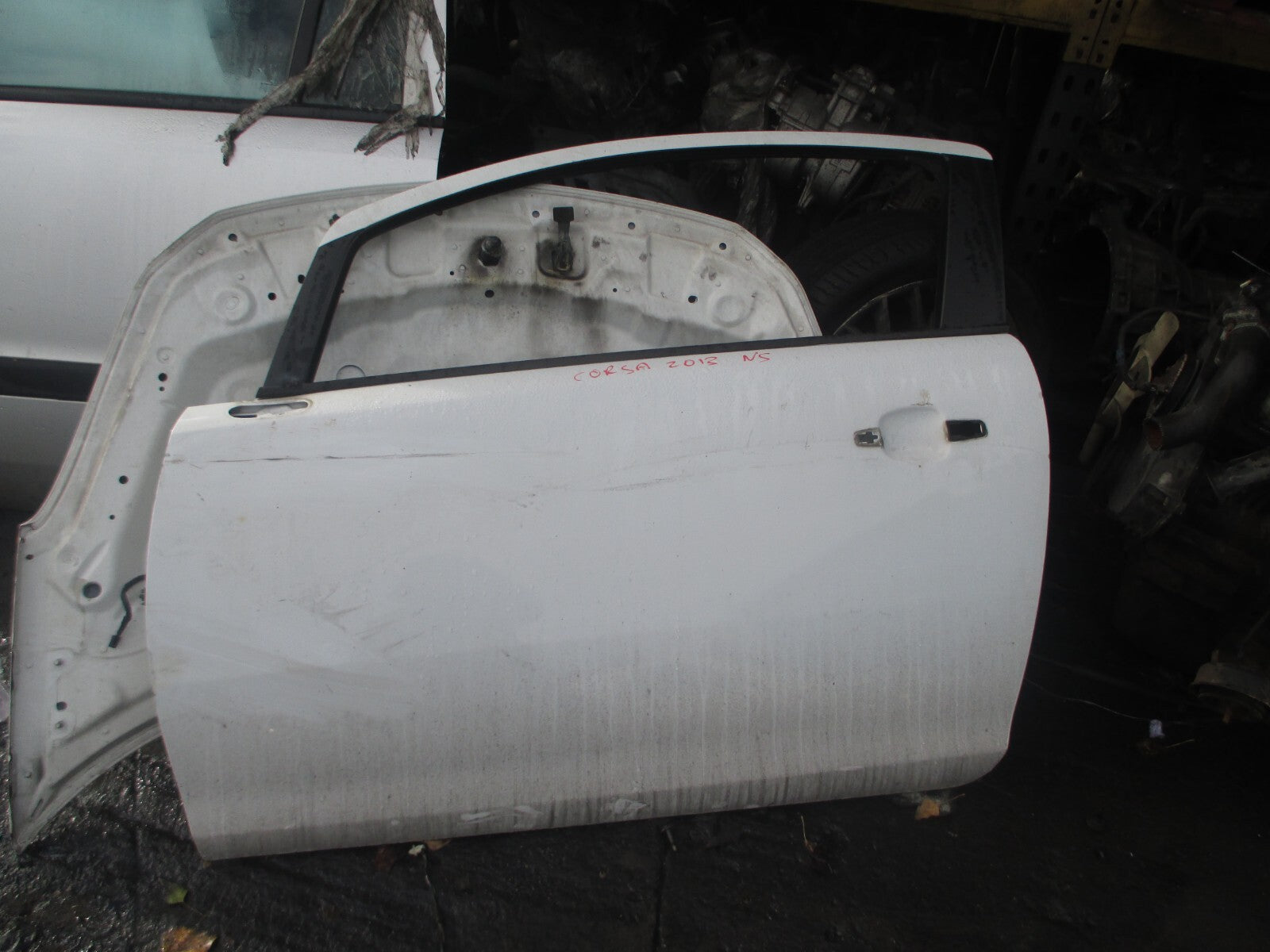 VAUXHALL CORSA D 2013 3 DOOR NS PASSENGER SIDE BARE DOOR WHITE