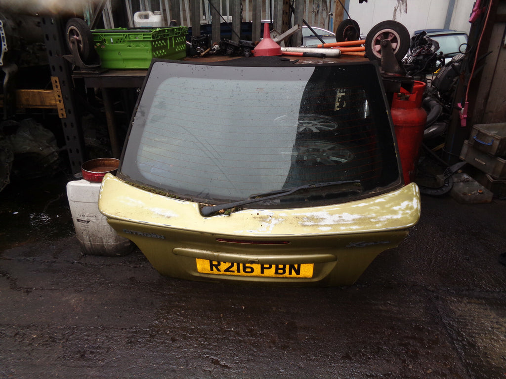 CITROEN XSARA 1998 COMPLETE REAR TAILGATE BOOTLID WINDOW MECH YELLOW