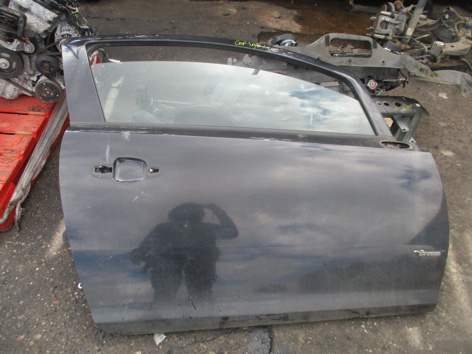 2012 VAUXHALL CORSA D 3 DOOR OS DRIVER SIDE DOOR BLACK