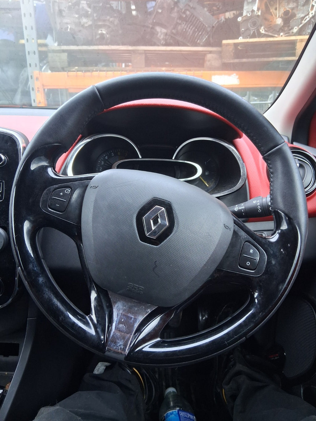 2013 RENAULT CLIO X98 MK4 MULTIFUNCTION STEERING WHEEL WITHOUT AIRBAG BLACK