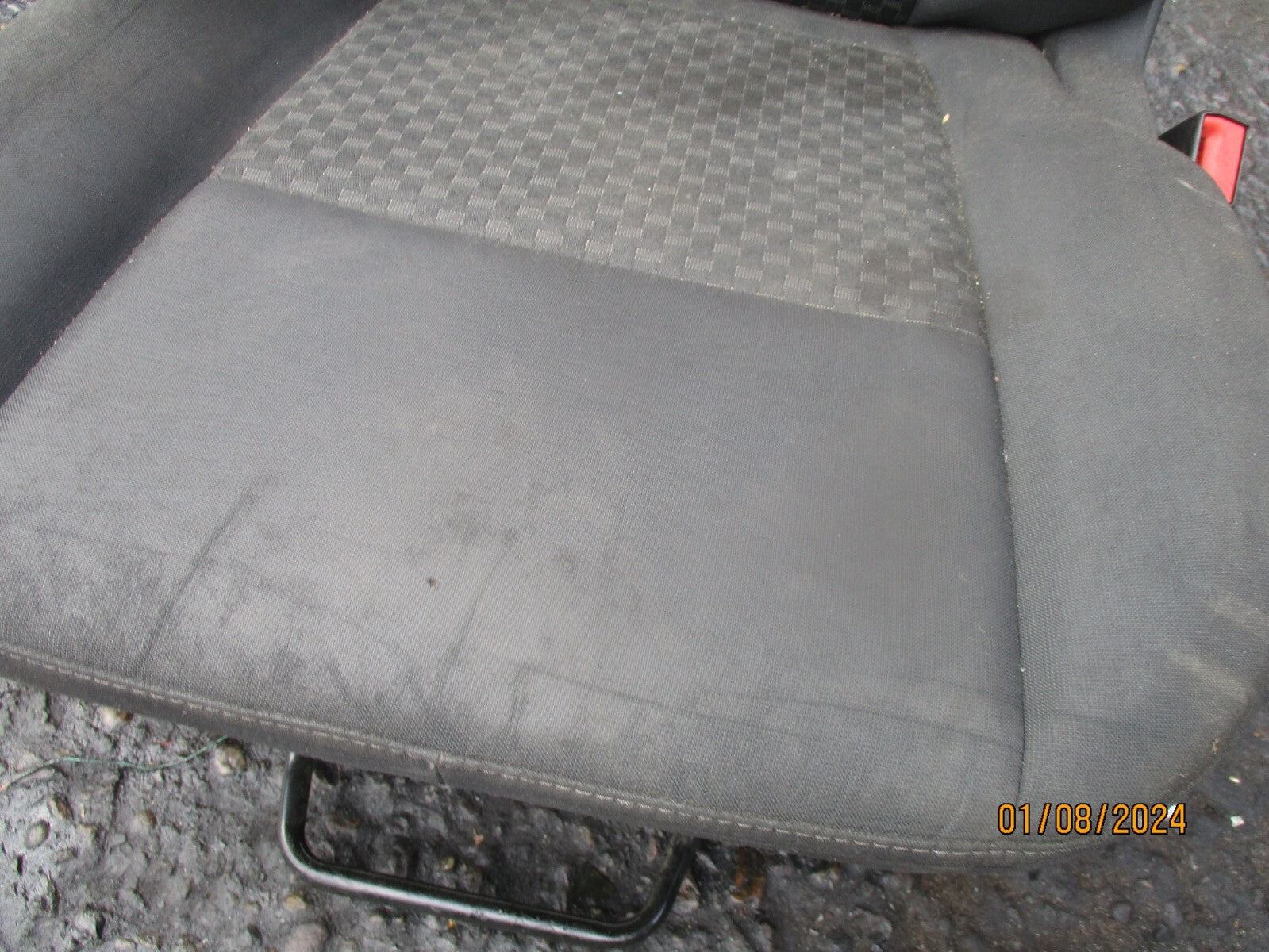 2021 FORD TRANSIT MK8 OSF DRIVER SIDE FRONT SEAT WITH ARMREST & BASE