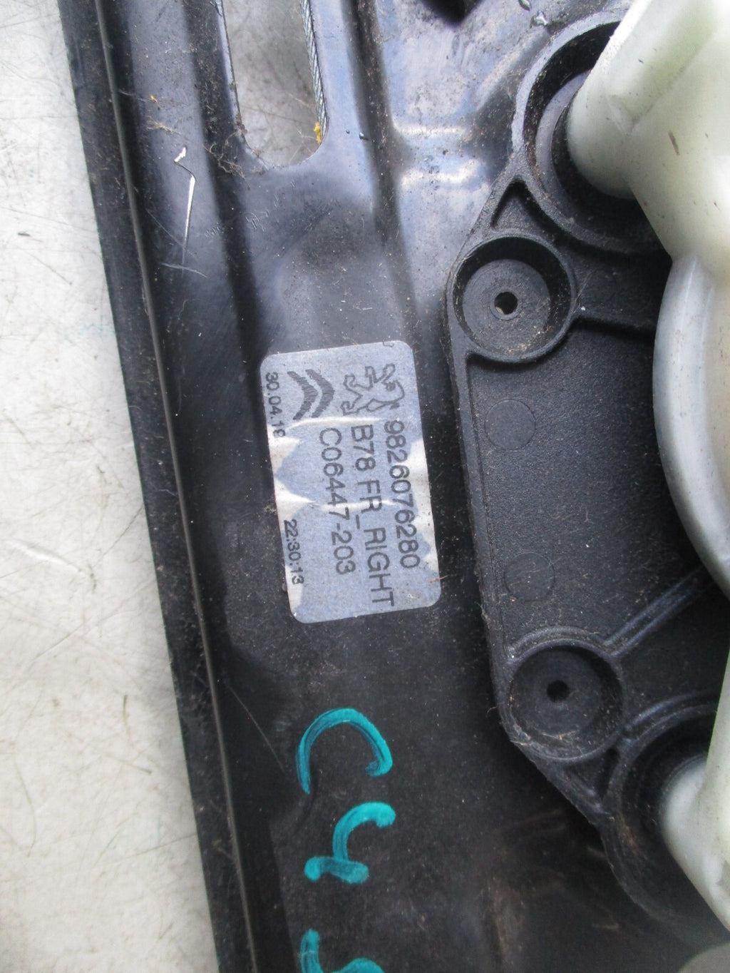 2019 CITROEN C4 SPACETOURER OSF DRIVER FRONT WINDOW MOTOR REGULATOR 9826076280