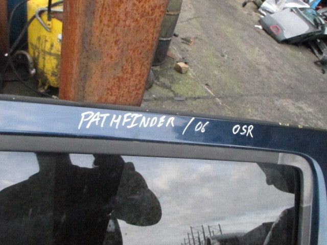 2006 NISSAN PATHFINDER R51 OSR DRIVER SIDE REAR BARE DOOR BLUE BW9