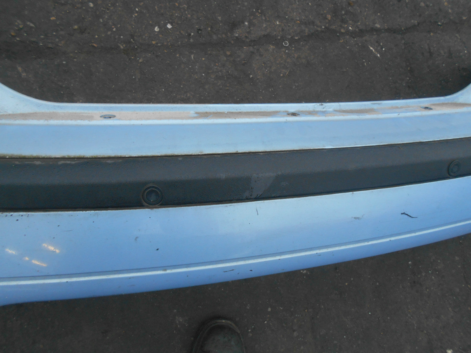 FIAT IDEA MPV 2005 REAR PLASTIC BUMPER & PARKING SENSORS BLUE