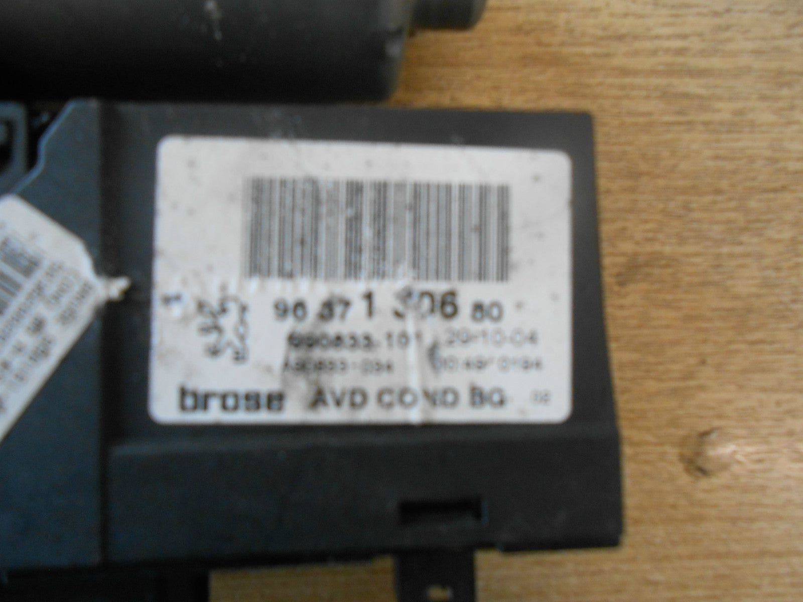 CITROEN C4 LA COUPE 2005 NS PASSENGER SIDE WINDOW MOTOR 9647442480 96 474 424 80