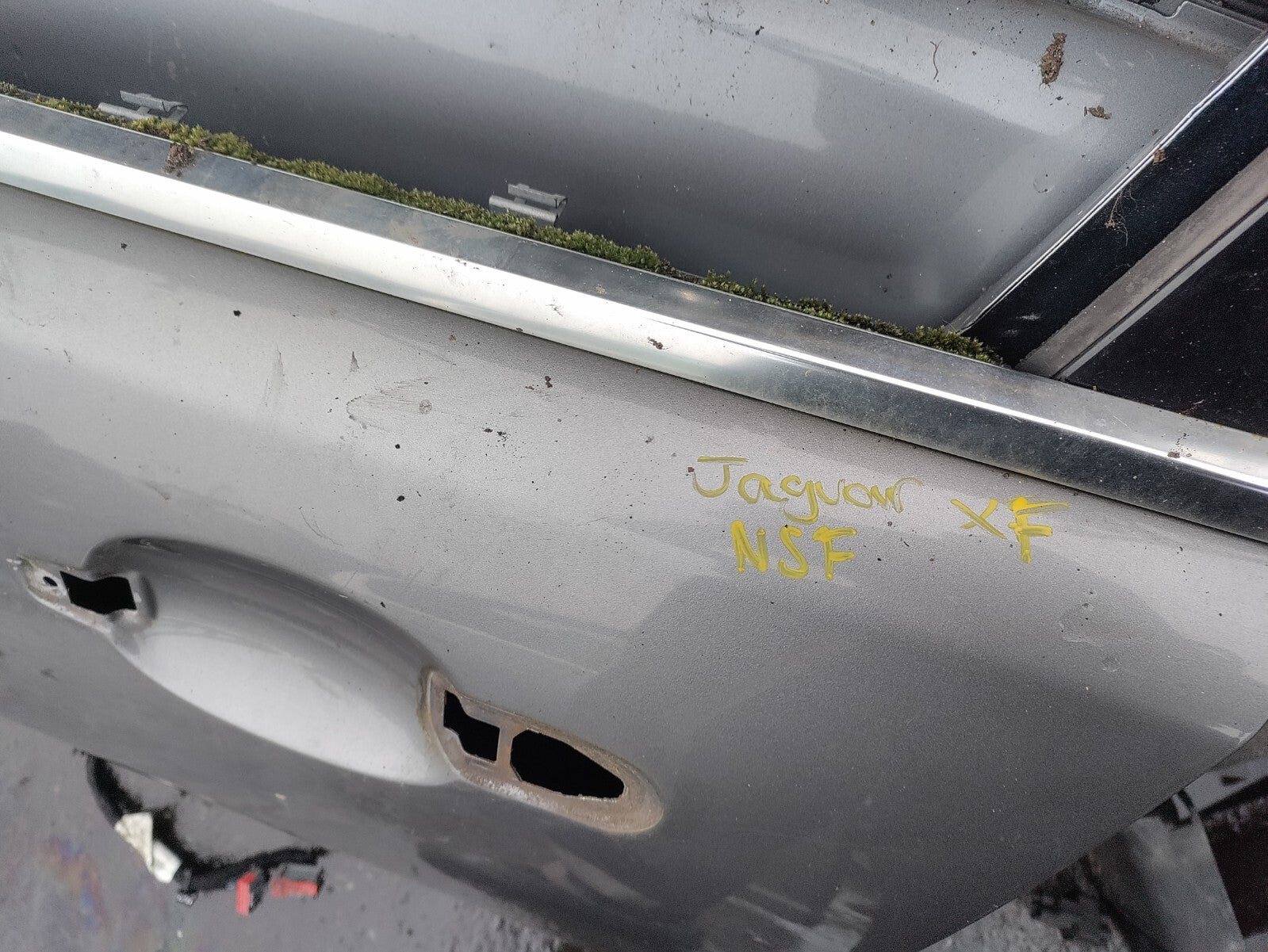 2009 JAGUAR XF X250 NSF PASSENGER SIDE FRONT BARE DOOR SILVER