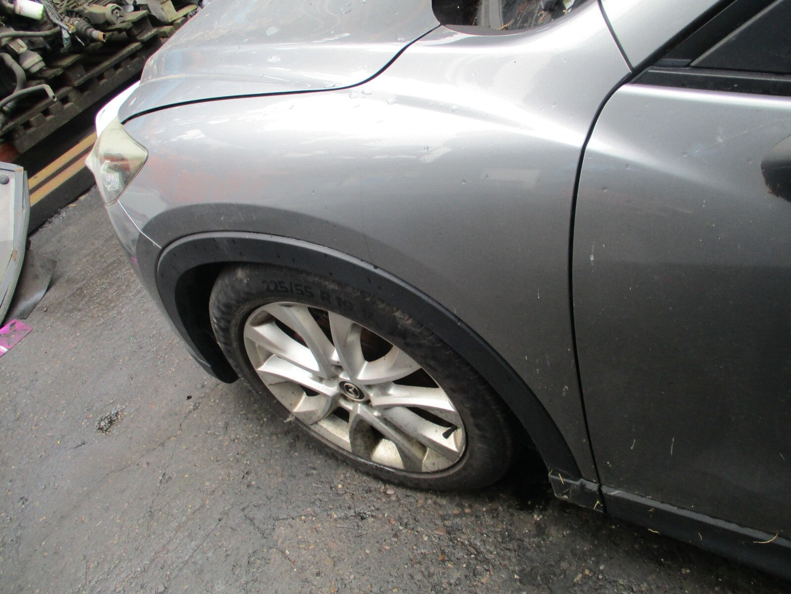 2013 MAZDA CX 5 MK1 NSF PASSENGER SIDE FRONT WING PANEL LIQUID SILVER P38