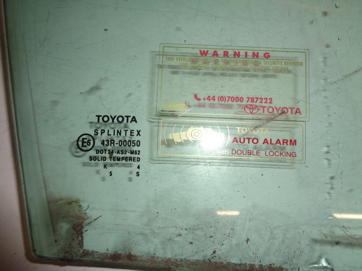 TOYOTA AVENSIS 2004 1.8 PETROL OSF DRIVER SIDE FRONT DOOR WINDOW GLASS