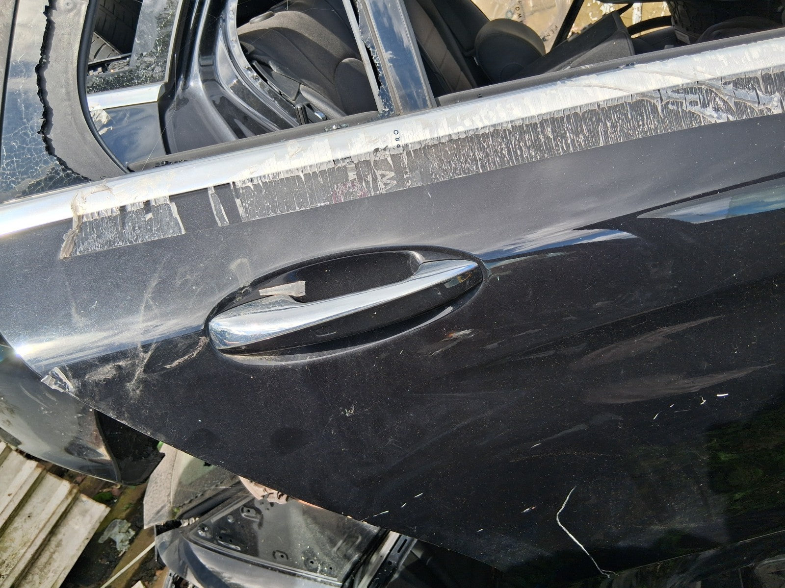 2016 MERCEDES C CLASS W205 OSR DRIVER SIDE REAR RIGHT BARE DOOR BLACK 197