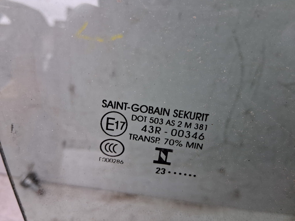 2012 NISSAN QASHQAI J10 OSF DRIVER SIDE FRONT RIGHT WINDOW GLASS 43R00346