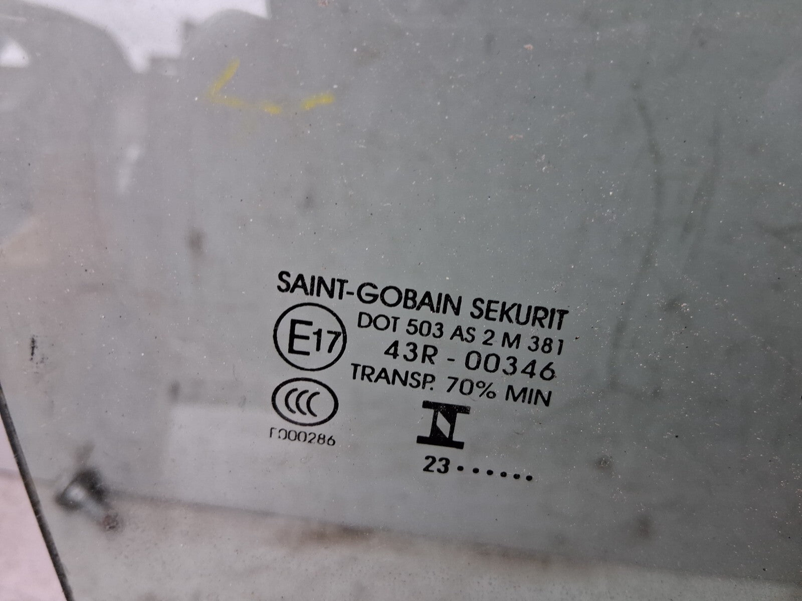 2012 NISSAN QASHQAI J10 OSF DRIVER SIDE FRONT RIGHT WINDOW GLASS 43R00346