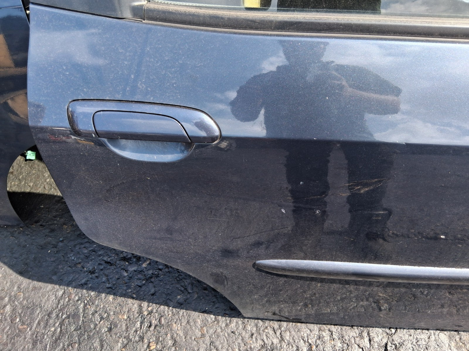 2007 HONDA JAZZ MK2 OSR DRIVER SIDE REAR RIGHT COMPLETE DOOR BLUE