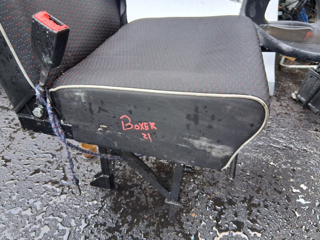 2021 PEUGEOT BOXER MK3 NS PASSENGER SIDE LEFT REAR CLOTH FABRIC SEAT