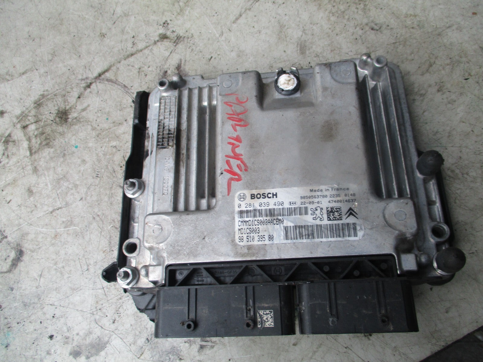 2020 CITROEN C5 ENGINE CONTROL UNIT 9835502780