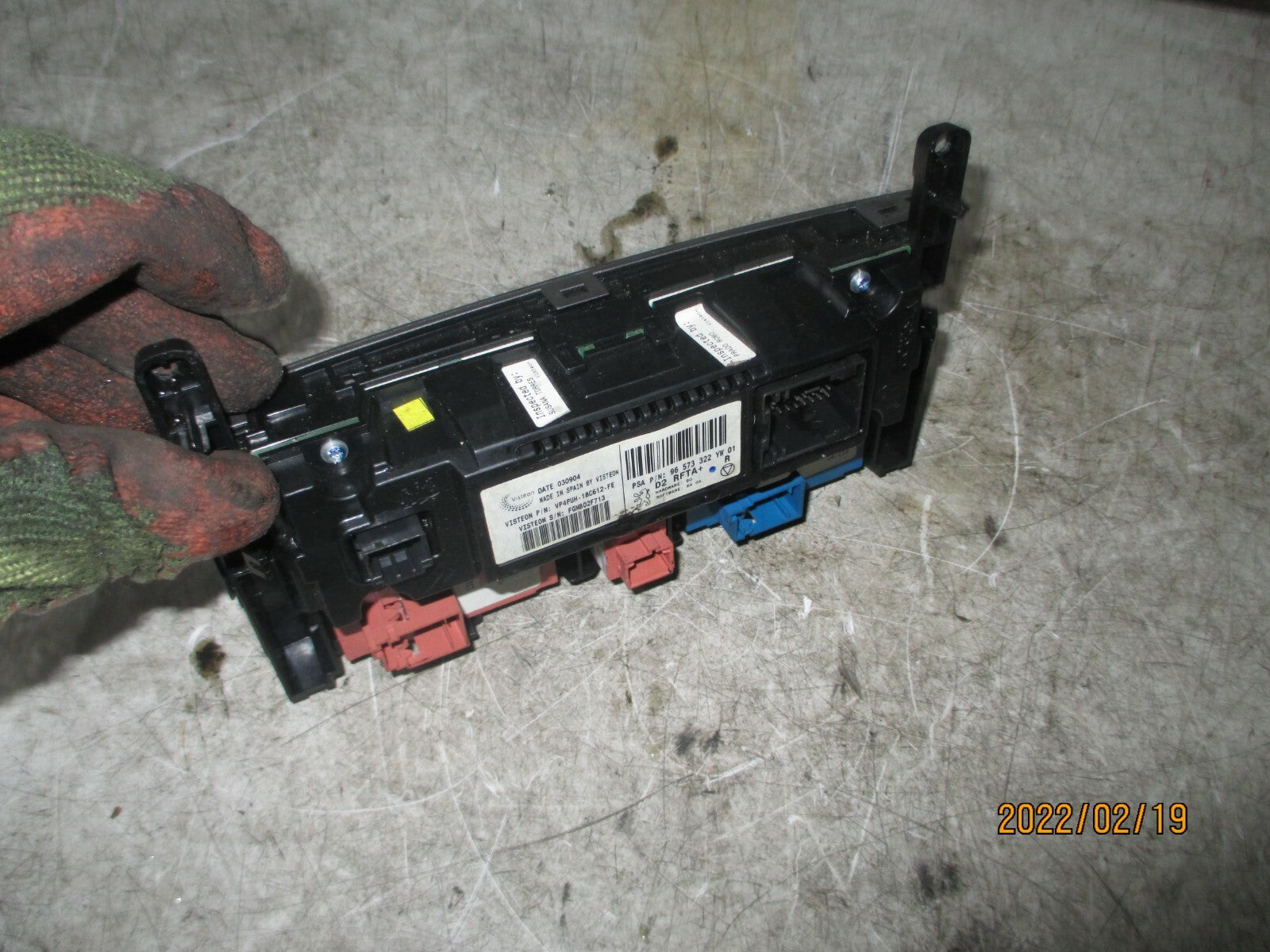 PEUGEOT 407 2004 HEATER AC CLIMATE CONTROL PANEL 96573322YW