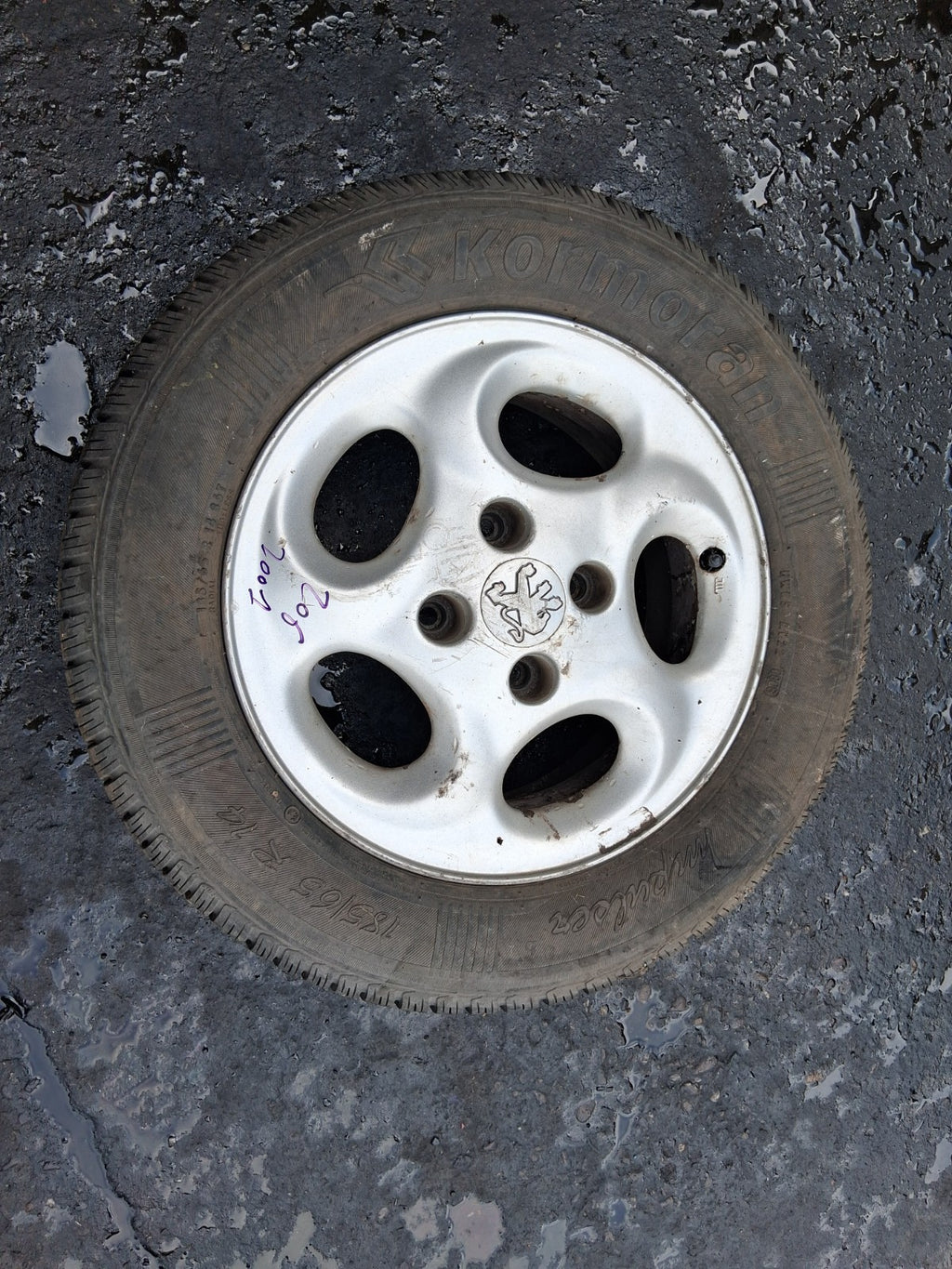 2001 PEUGEOT 206 14 INCH ALLOY WHEEL WITH TYRE 185/65R14