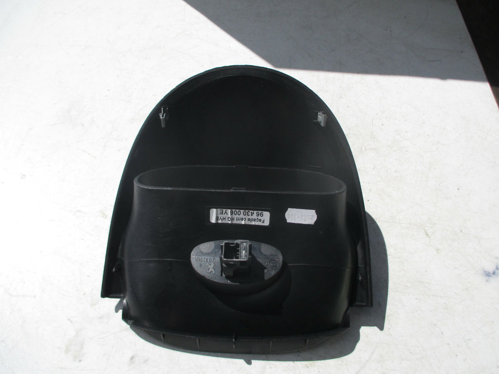 PEUGEOT 206 TOP DASHBOARD HAZARD SWITCH PLASTIC TRIM SURROUND PANEL 96430006YA