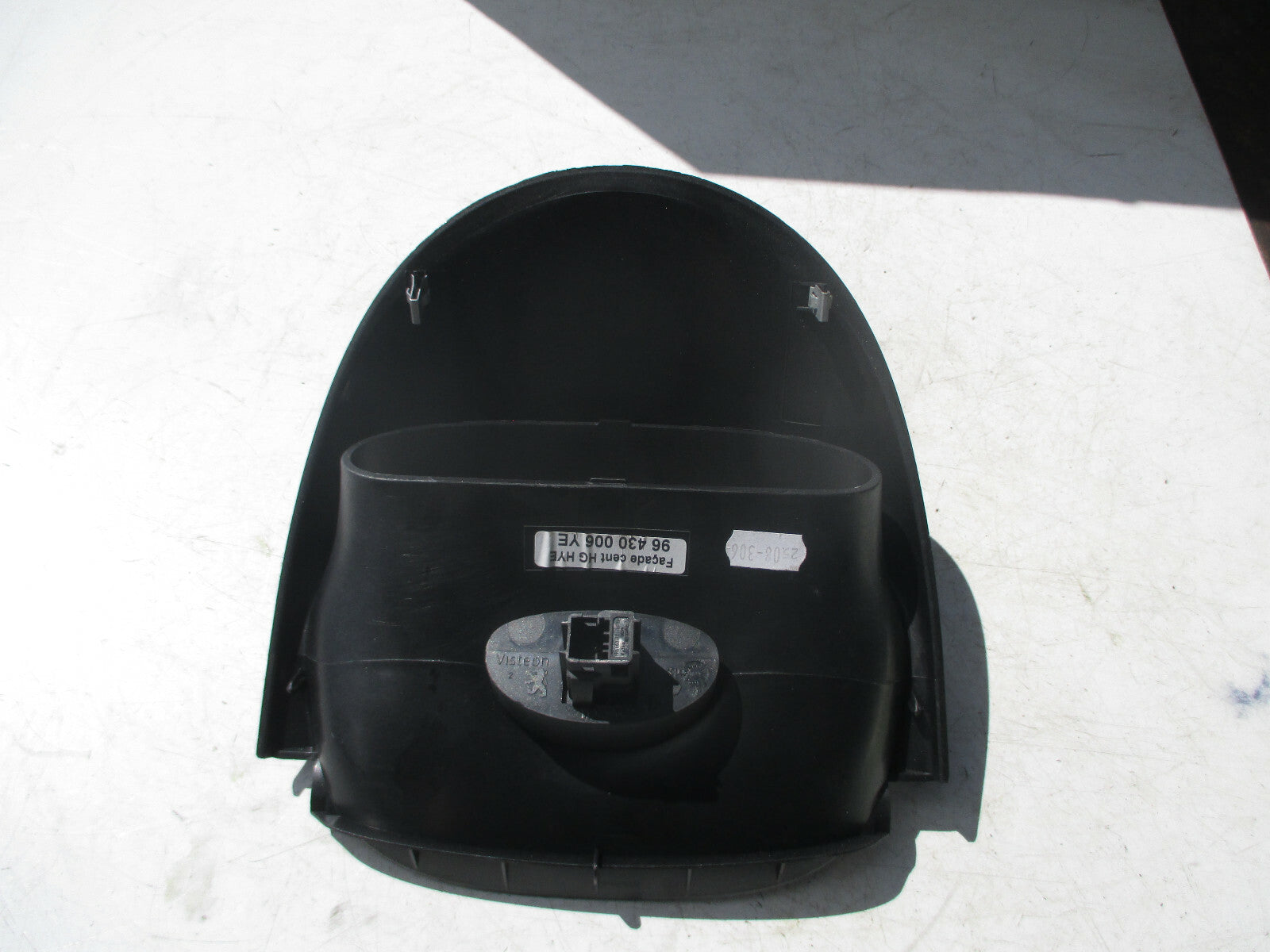 PEUGEOT 206 TOP DASHBOARD HAZARD SWITCH PLASTIC TRIM SURROUND PANEL 96430006YA