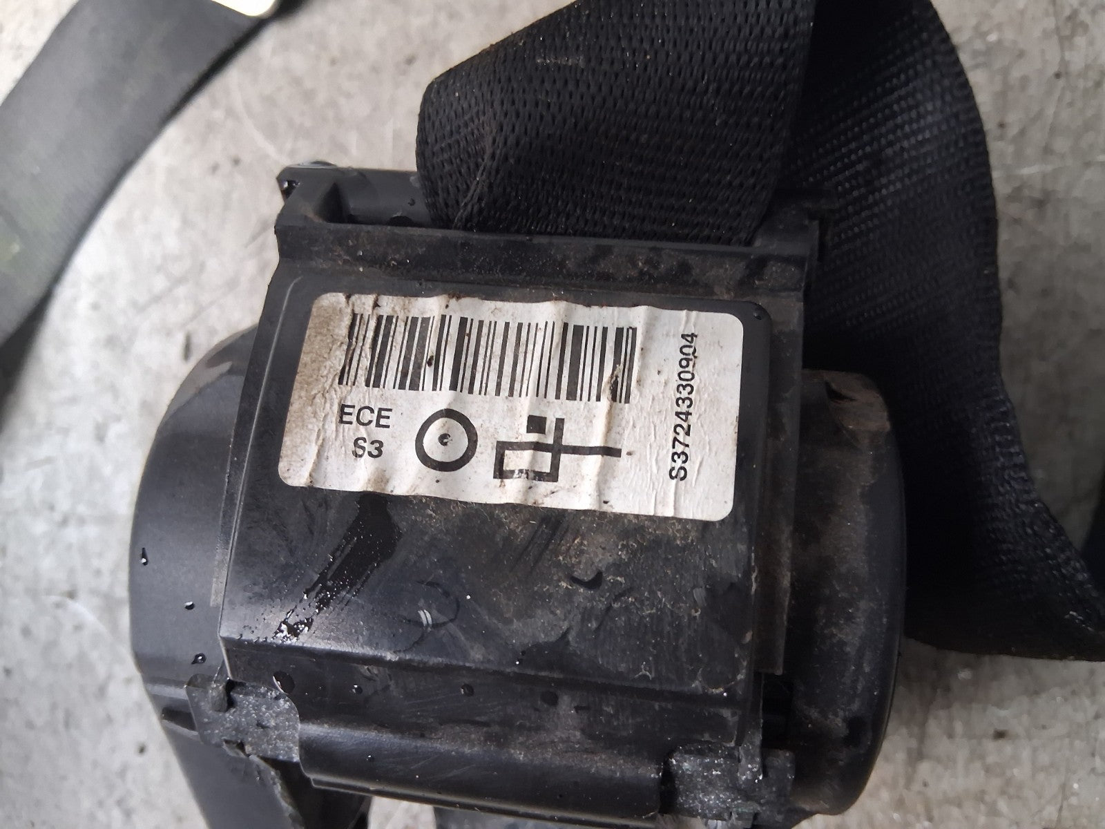 2017 BMW 4 SERIES F36 COUPE OSR DRIVER SIDE REAR RIGHT SEAT BELT S3724330904