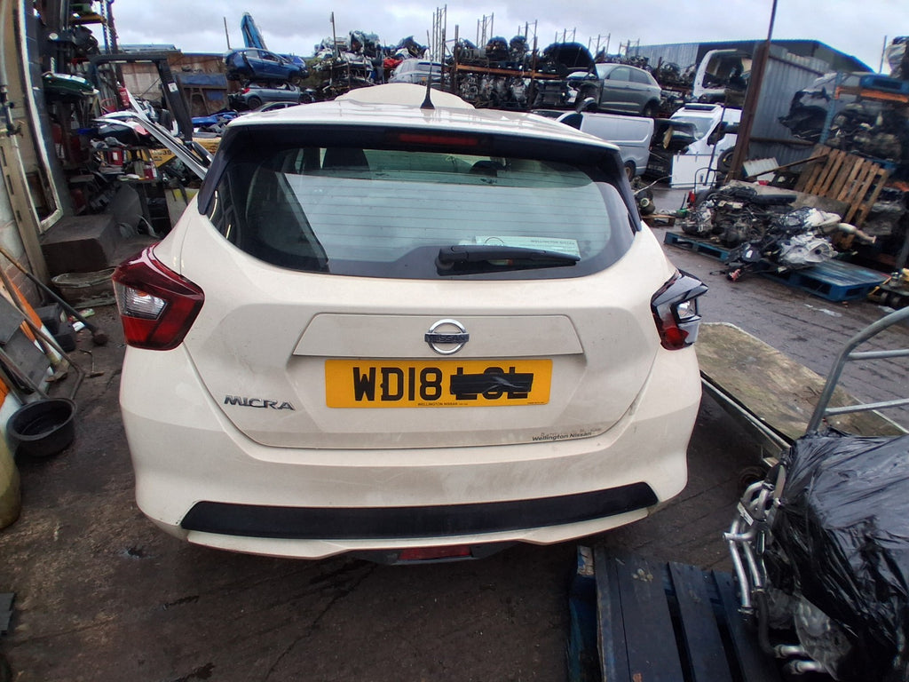 2018 NISSAN MICRA K14 COMPLETE REAR BARE TAILGATE BOOTLID IVORY D16