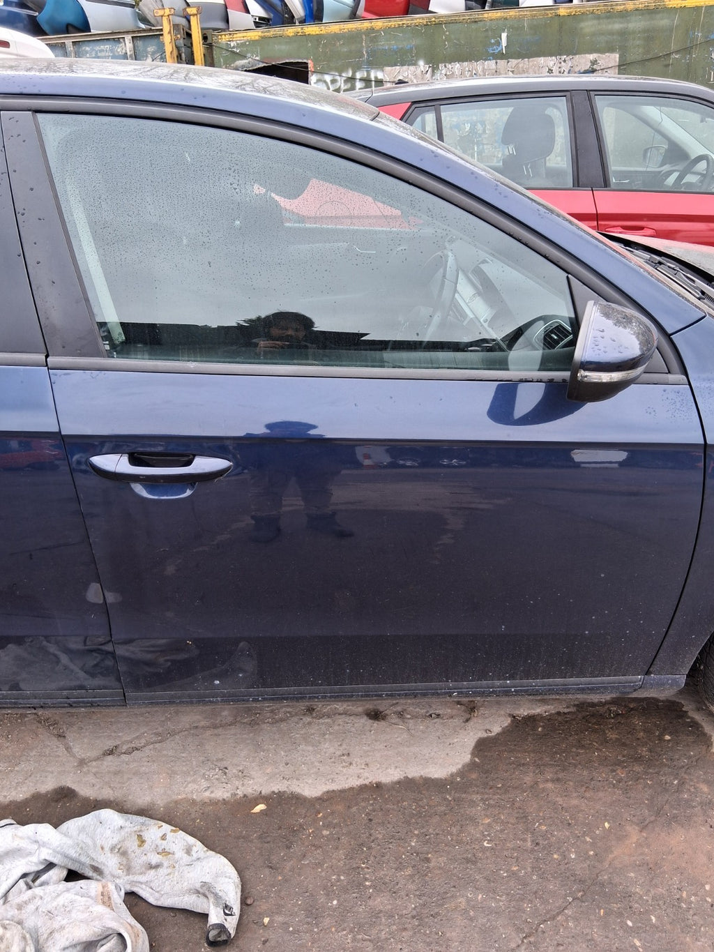 2014 VW VOLKSWAGEN PASSAT B7 SALOON OSF DRIVER SIDE FRONT RIGHT BARE DOOR BLUE