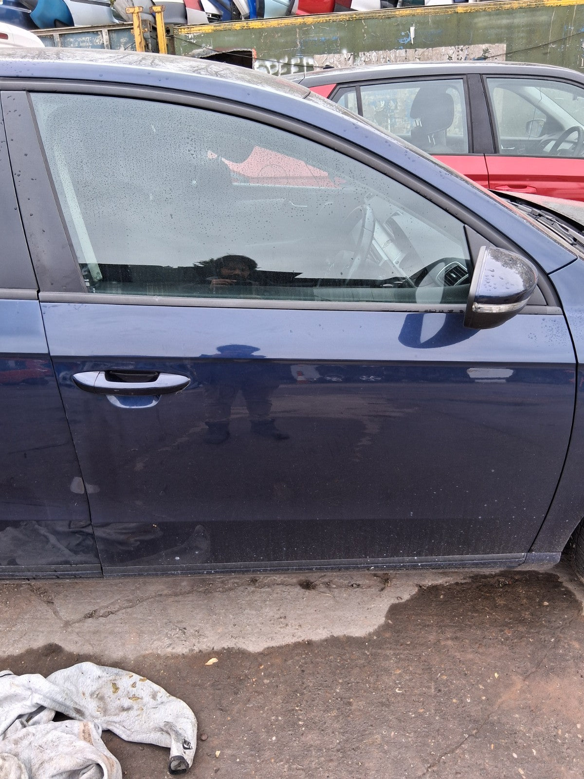 2014 VW VOLKSWAGEN PASSAT B7 SALOON OSF DRIVER SIDE FRONT RIGHT BARE DOOR BLUE