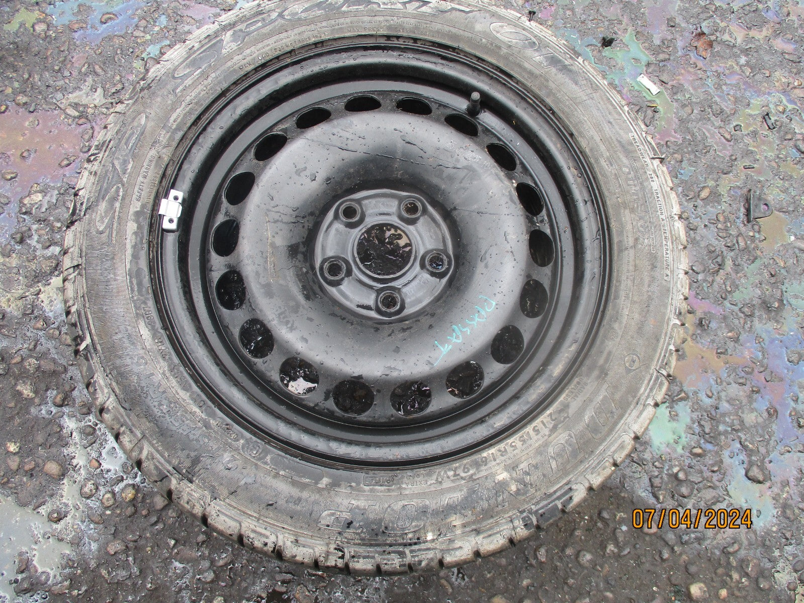 VW VOLKSWAGEN PASSAT B6 2008 16 STEEL WHEEL WITH TYRE 215/55R16
