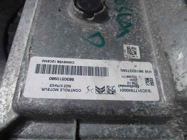 2019 VAUXHALL CROSSLAND X ENGINE ECU CONTROL UNIT A3C0177940001