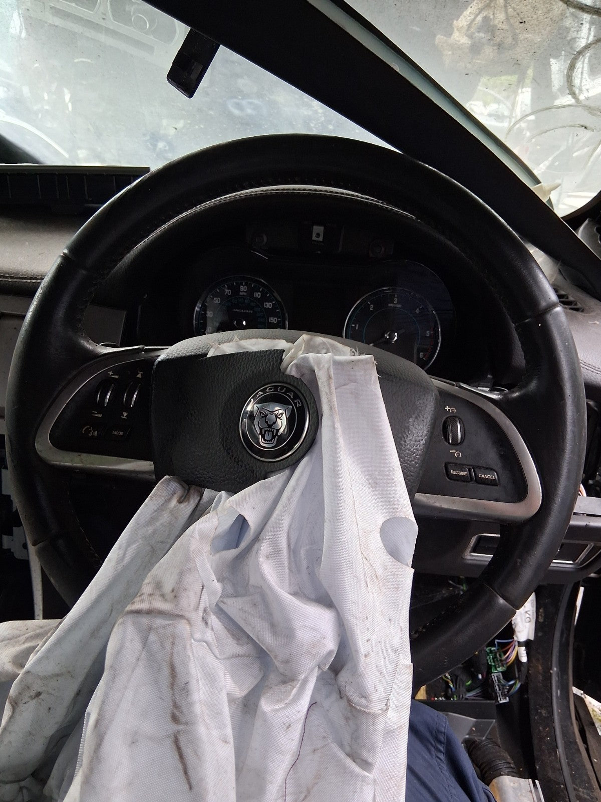 2015 JAGUAR XF X250 FACELIFT MULTIFUNCTIONAL STEERING WHEEL BLACK